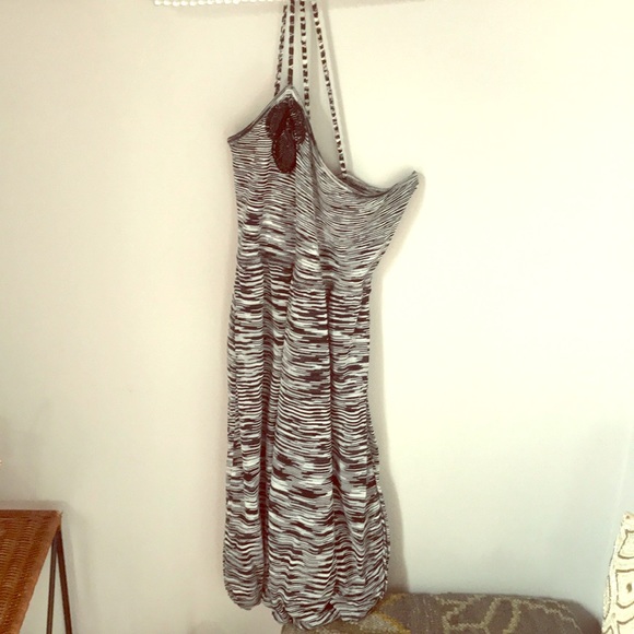 BEBE white and black one side strap DRESS - Picture 2 of 4